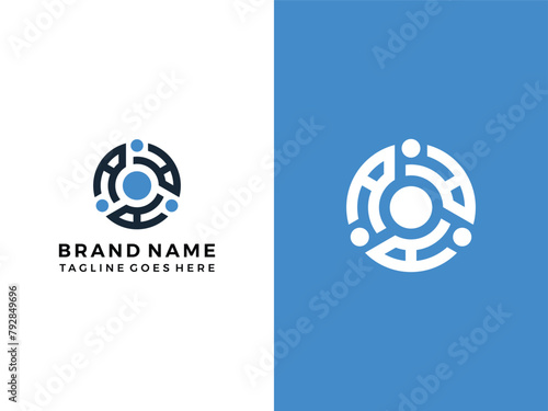 Core technology logo design icon vector template 