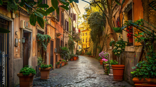 A picturesque street in Rome Italy © Hassan