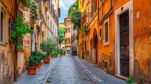 A picturesque street in Rome Italy