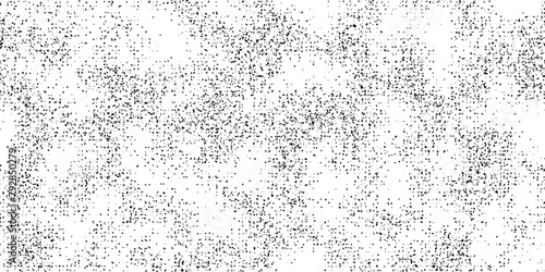 Grange distressed half tone vector texture overlay. Black and white noise dots seamless pattern. Manga dirty speckles and spots raster background. Vector bg. photo