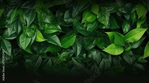 green leaves  frame of leaves background  free space  for design  copy space