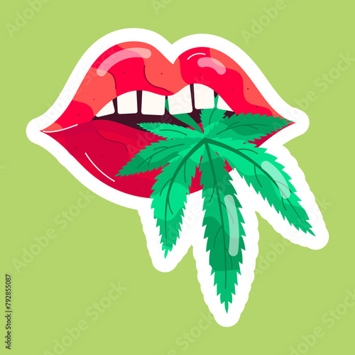 Weed Flat Stickers