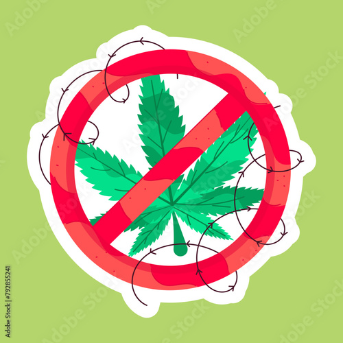 Weed Flat Stickers