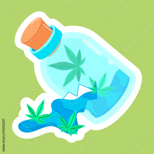 Weed Flat Stickers