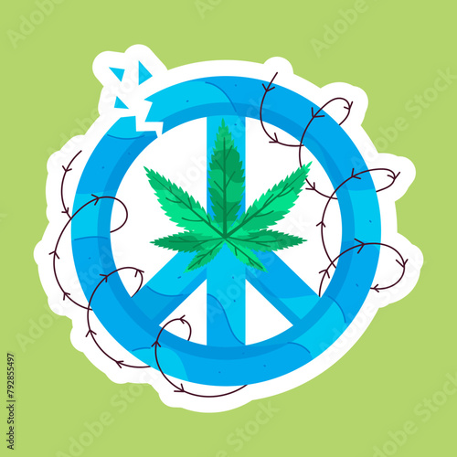 Weed Flat Stickers