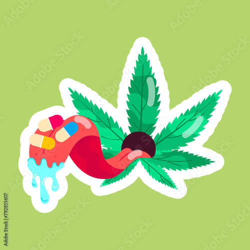 Weed Flat Stickers