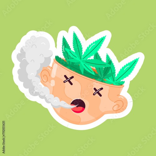 Weed Flat Stickers
