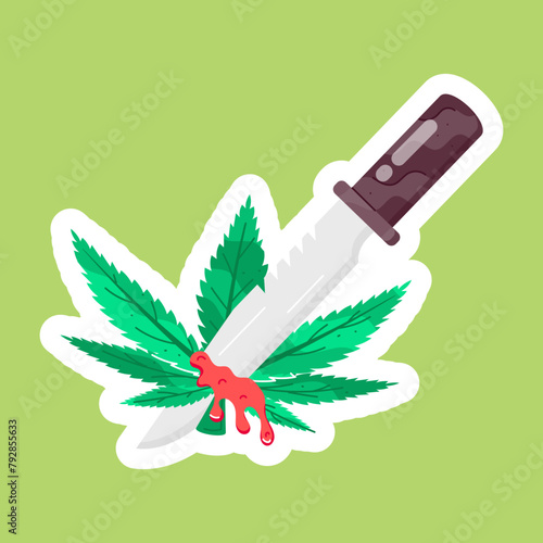 Weed Flat Stickers