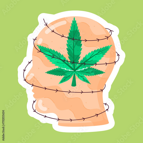 Weed Flat Stickers