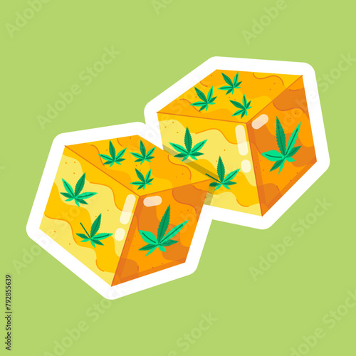 Weed Flat Stickers