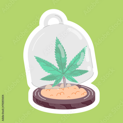Weed Flat Stickers
