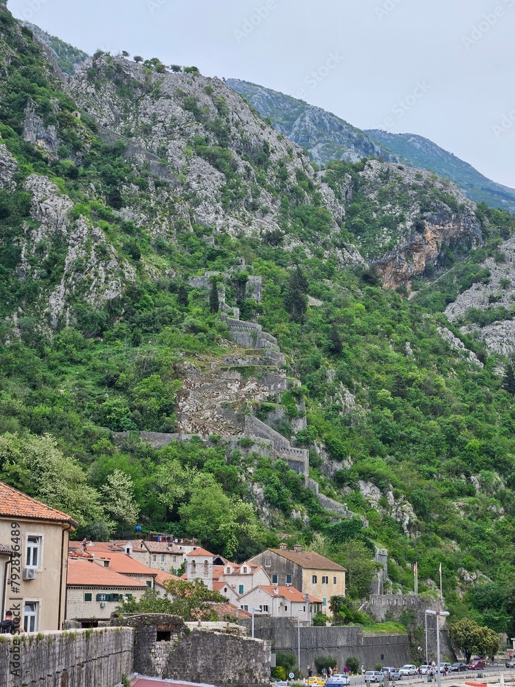 Fototapeta premium village in the mountains