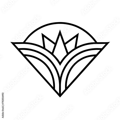 A modern papyrus logo design - Vector - Vector art - Vector illustration - Vector design - Latest Vector - Ultimate Vector - Premium Vector - Vector pro - Premium illustration