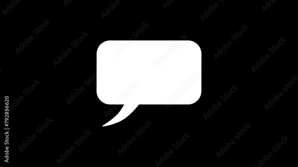 Four variations of blank cartoon speech bubbles, with luma matte. Rounded rectangle shapes. Choice of short or long tails, pointing to bottom right or top right. Four variations of blank cartoon speech bubbles, with luma matte. Rounded rectangle shapes. Choice of short or long tails, pointing to bottom right or top right.