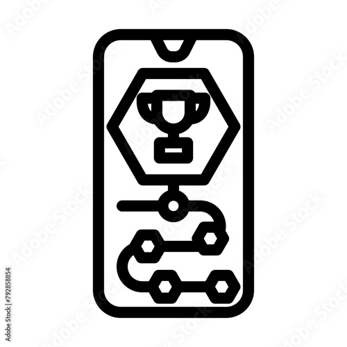 gamification ux ui design line icon vector. gamification ux ui design sign. isolated contour symbol black illustration