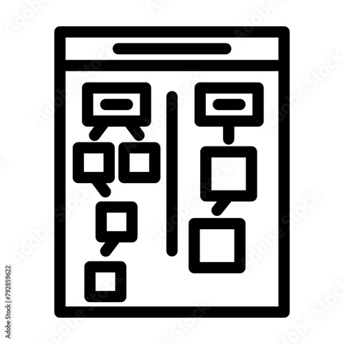 affinity diagram ux ui design line icon vector. affinity diagram ux ui design sign. isolated contour symbol black illustration