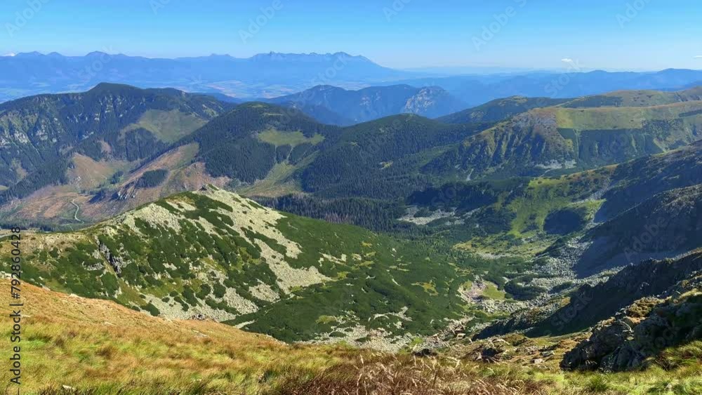 Static View of Chopok's Majestic View: From Waving Grass to the Embrace of the High Tatras Horizon Static View of Chopok's Majestic View: From Waving Grass to the Embrace of the High Tatras Horizon