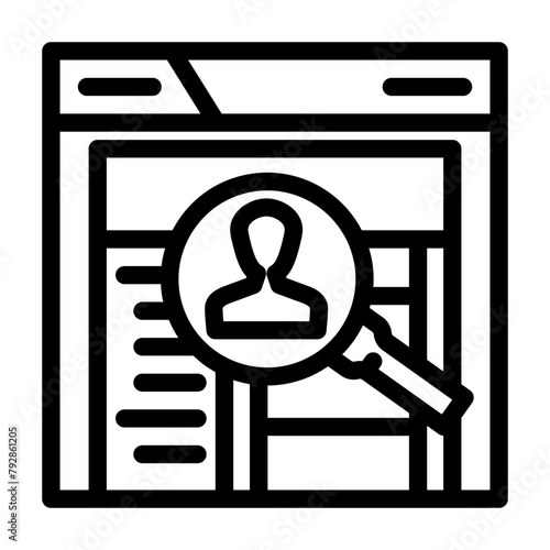 contextual inquiry ux ui design line icon vector. contextual inquiry ux ui design sign. isolated contour symbol black illustration