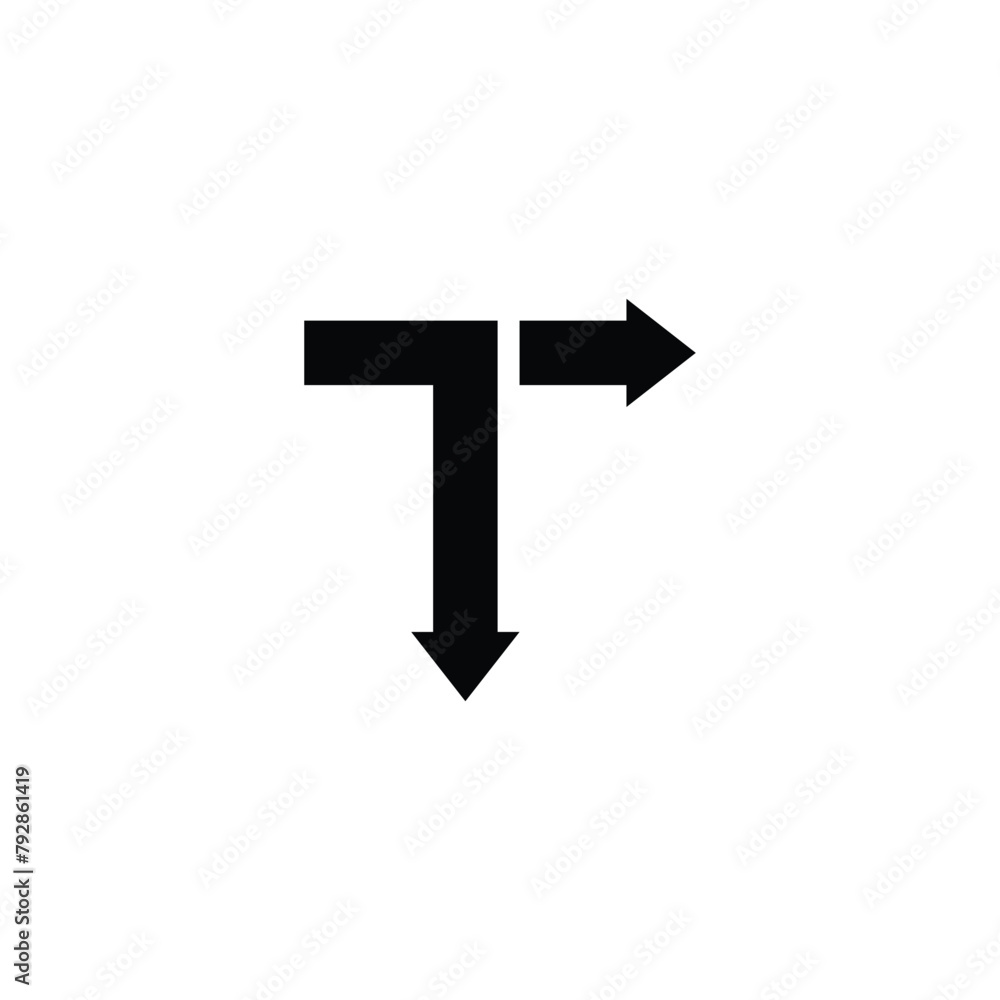 letter T simple direction logo symbol vector letter T simple direction logo symbol vector