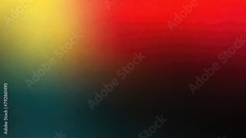 Red Teal yellow black grey, grainy noise grungy a rough abstract background