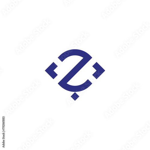 letter Z diamond simple logo symbol vector