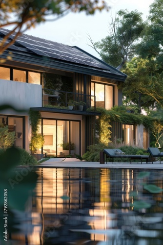 Modern sleek design home interiortechnology integration concept. © Bendix