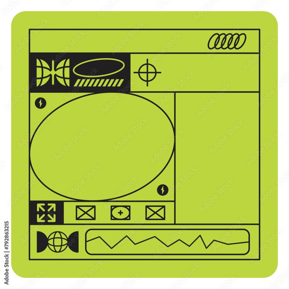 Fototapeta premium Brutalist Sticker Element