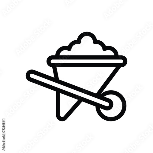 Wheelbarrow vector icon