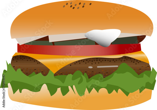  This illustration is a hamburger.
