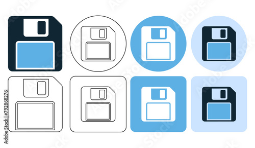 floppy disk, diskette, icon symbol ui and ux design, glyphs and stroke line icon