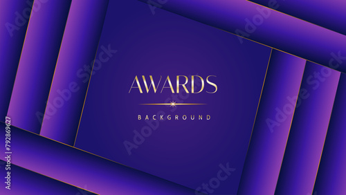 Pink blue purple golden royal awards graphics background. Lines growing elegant shine spark. Luxury premium corporate abstract design template. Banner certificate dynamic shape.