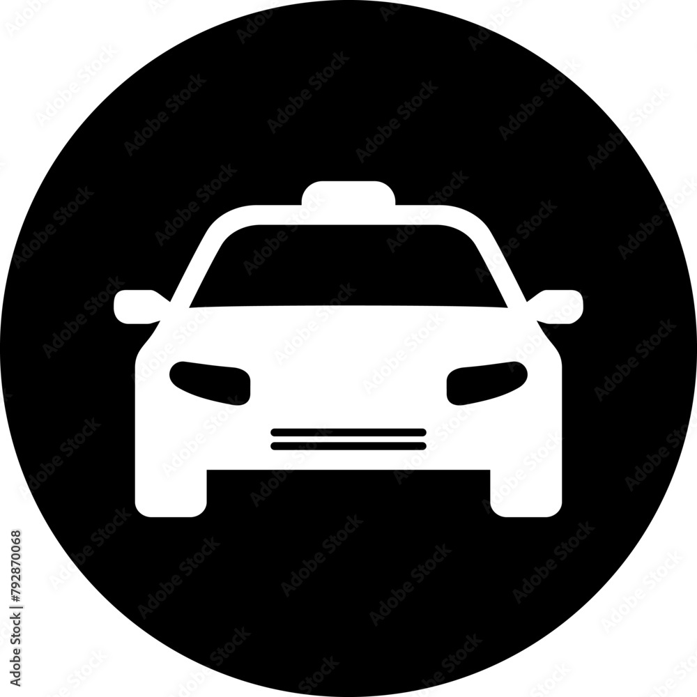 Car icon as symbol for web page design of vehicle or taxi service Car icon as symbol for web page design of vehicle or taxi service