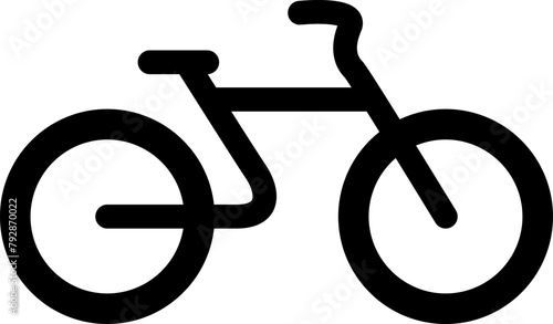 Flat bicycle icon as a symbol for web page design