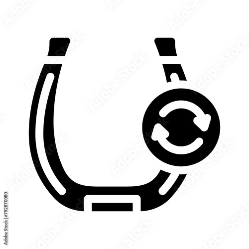farrier blacksmith metal glyph icon vector. farrier blacksmith metal sign. isolated symbol illustration