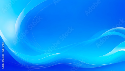 Azure Elegance: Abstract Blue Waves