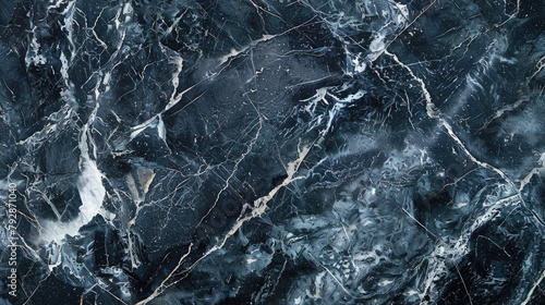 Luxurious Black Marble Background with Striking Veins © didiksaputra