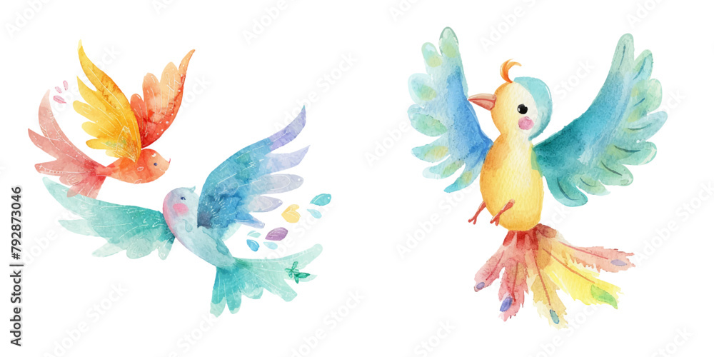 Fototapeta premium colorfull tattoo template watercolor vector illustration