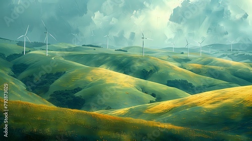 Rolling Hills and Wind Turbines: A Natural Partnership