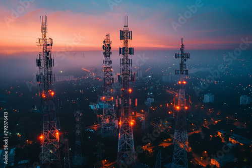Mobile network infrastructure expanding rapidly to meet growing connectivity demands.