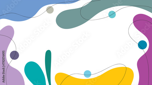 ABSTRACT BACKGROUND WITH HAND DRAWN SHAPES PASTEL FLAT COLOR VECTOR DESIGN TEMPLATE FOR WALLPAPER  COVER DESIGN  HOMEPAGE DESIGN