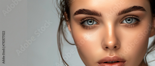 beautiful model face for makeup advertisement