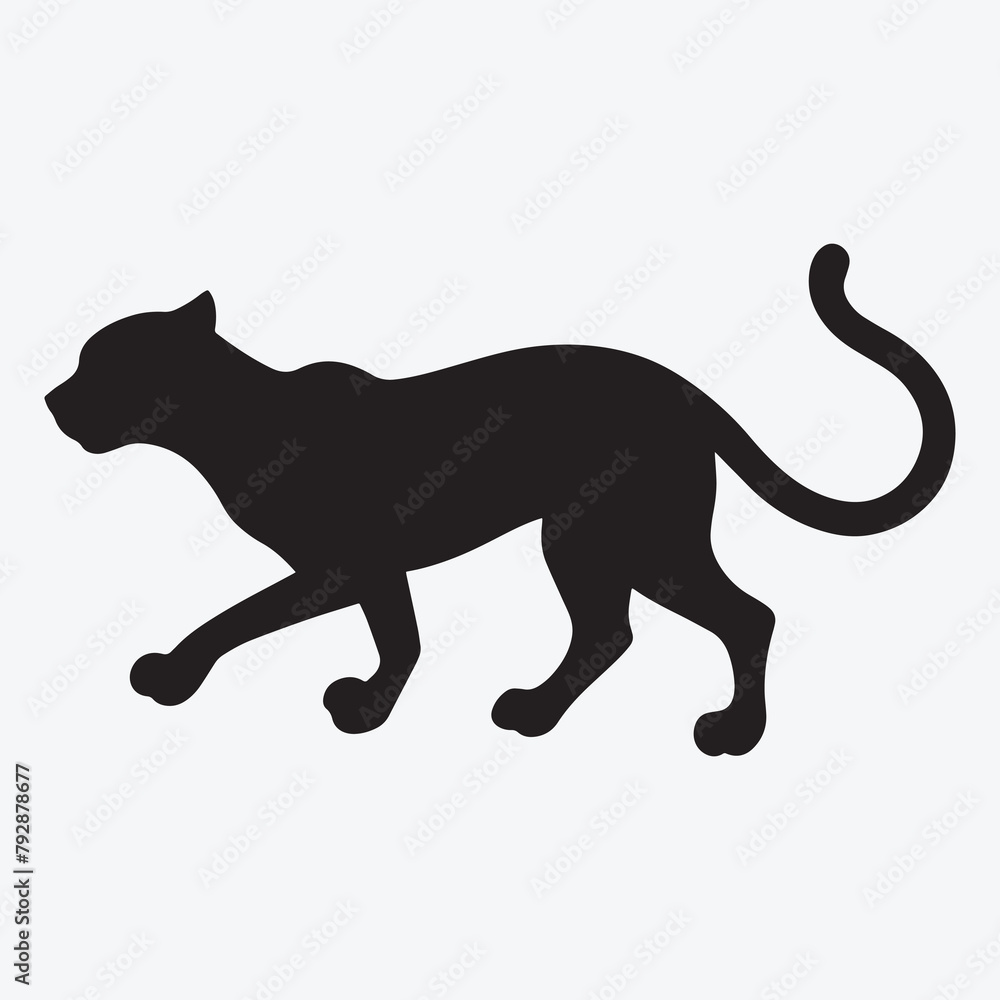 Lion - Feline, Leo, Head, Icon Symbol, Side View panther