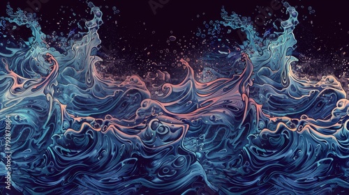 Ocean Waves Seascape Water Art Painting (and other variations)