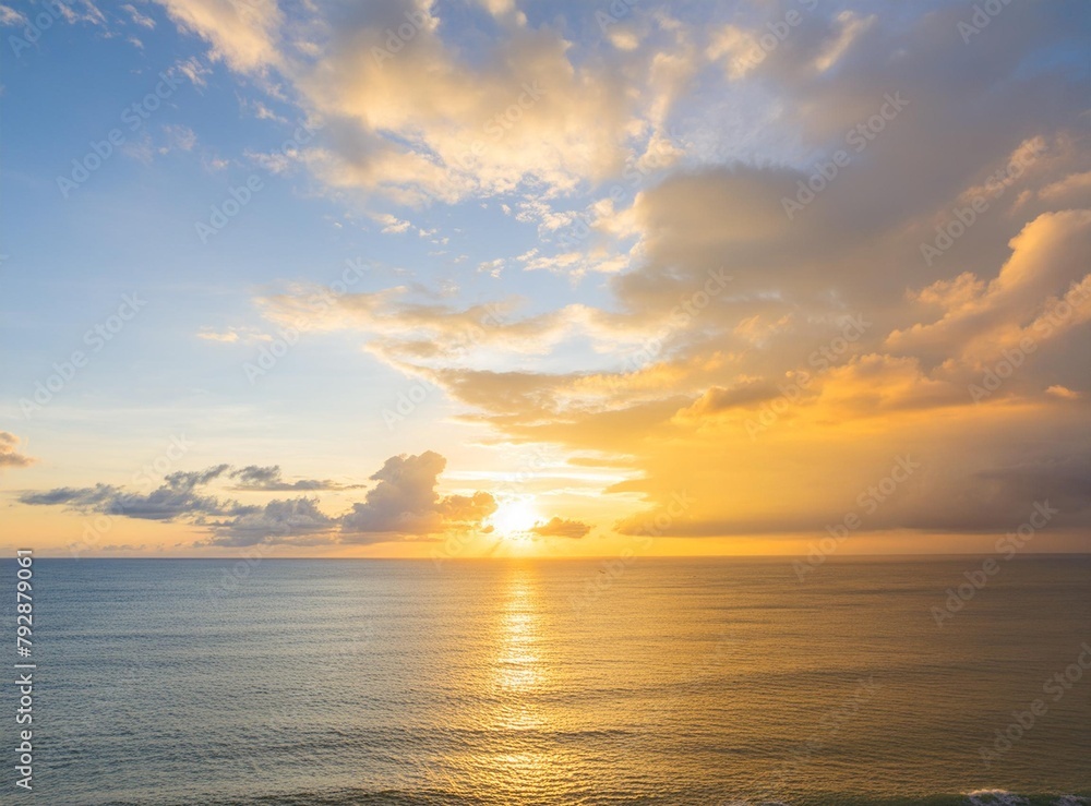 Fototapeta premium Sun hiding on the horizon