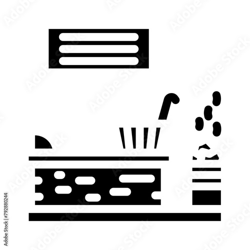 steam room glyph icon vector. steam room sign. isolated symbol illustration