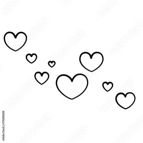 Flying Love Heart Outline 