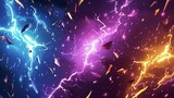 Element set for creating atmospheric effects based on manga thunder