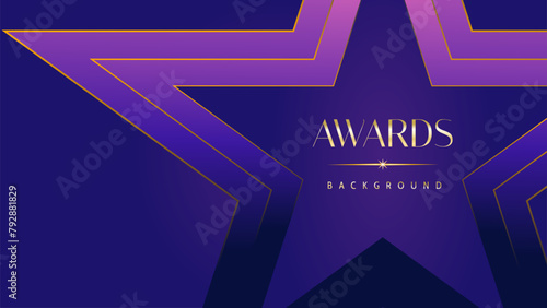 Pink blue purple golden royal awards graphics background. Lines growing elegant shine spark. Luxury premium corporate abstract design template. Banner certificate dynamic shape.