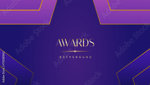 Pink blue purple golden royal awards graphics background. Lines growing elegant shine spark. Luxury premium corporate abstract design template. Banner certificate dynamic shape.