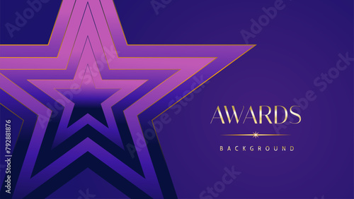 Pink blue purple golden royal awards graphics background. Lines growing elegant shine spark. Luxury premium corporate abstract design template. Banner certificate dynamic shape.